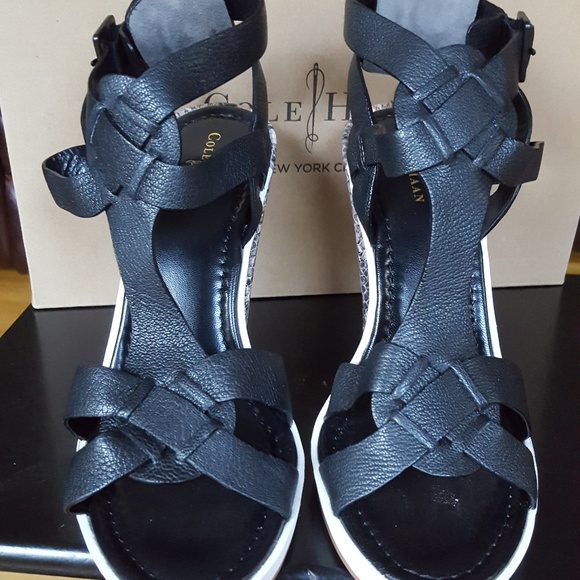 NEW Cole Haan Paley Platform Snakeskin Sandal Sz 8 - Picture 6 of 8